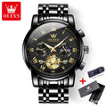 OLEVS 2859  Luxury Stainless Steel Waterproof Quartz Watch for Men Chronograph Luminous Mens Wristwatches Relojes Para Hombre
