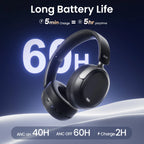 Acer ANC Wireless Headphone Noise Cancelling Hi-Res Spatial Audio Earphone Bluetooth Over Ear Headset 40mm Dynamic Driver OHR516