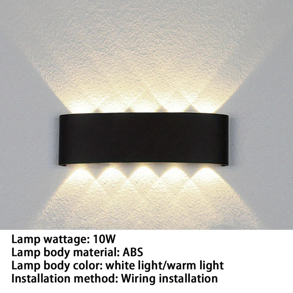 LED Wall Light Outdoor Indoor 2W 4W 6W 8W 10W AC85-265V Up Down White Black Modern Light For Home Garden Bedroom Corridor