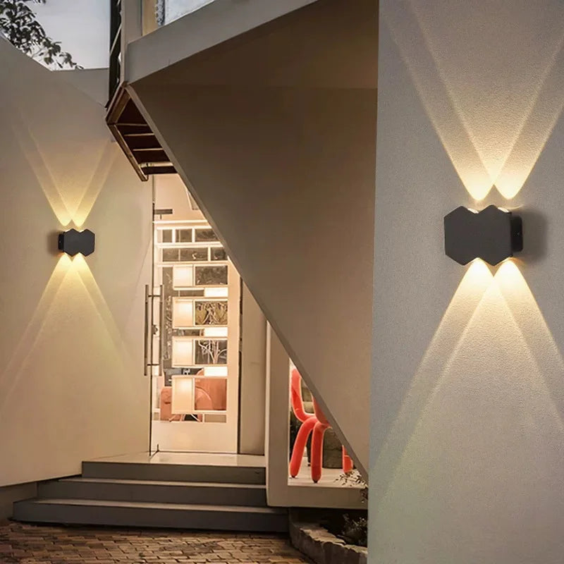 LED Wall Light Outdoor Indoor 2W 4W 6W 8W 10W AC85-265V Up Down White Black Modern Light For Home Garden Bedroom Corridor