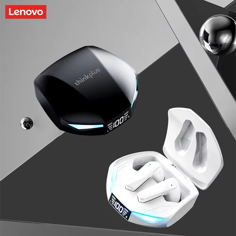 New Lenovo XT53 Bluetooth V5.4 Earphones LED Power Display Gaming Headphones Waterproof Anti-sweat Upgraded Wireless Earbud