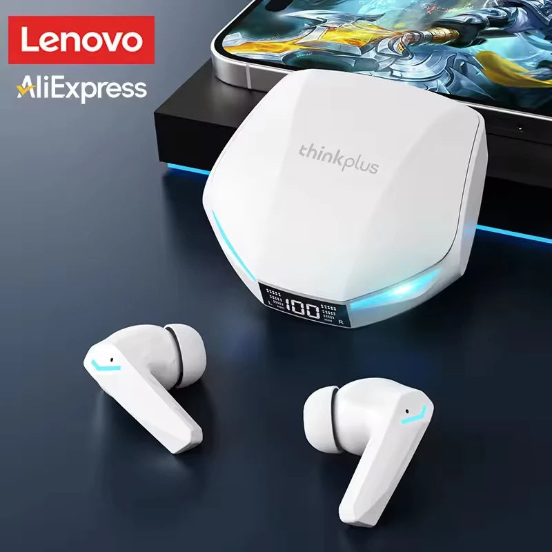 New Lenovo XT53 Bluetooth V5.4 Earphones LED Power Display Gaming Headphones Waterproof Anti-sweat Upgraded Wireless Earbud
