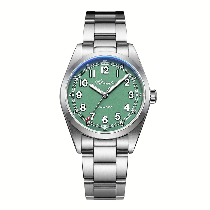 ADDIESDIVE Elegant Analog Watch BGW9 Luminous Sapphire Crystal Quartz Watches Stainless Steel AD2521 Male Clock Waterproof Watch