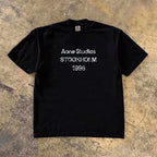 American High Street Retro English Sentence Print Loose and Comfortable Pure Cotton Short-sleeved T-shirt for Men and Women