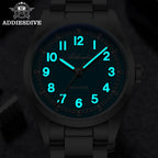 ADDIESDIVE Elegant Analog Watch BGW9 Luminous Sapphire Crystal Quartz Watches Stainless Steel AD2521 Male Clock Waterproof Watch