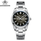 ADDIESDIVE Watch New Sappire Red Gradient Sunburst Dial Luxury NH35 Automatic Watch Waterproof 100m Dress Men Wristwatch AD2071
