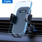 TOPK Car Phone Holder Mount Air Vent Cell Phone Holder for Car Hands Free Easy Clamp Cradle in Vehicle Fit All 4" to 7" Phone