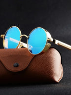 Metal Steampunk Sunglasses Men Women Fashion Round Glasses Brand Designer Vintage Sun Glasses High Quality Oculos de sol UV400