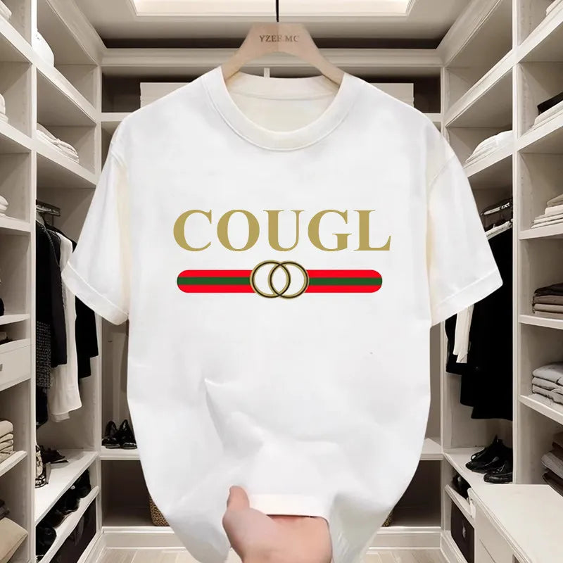 High-end Light Luxury Short-sleeved T-shirt for Men, A New Summer Fashion and Versatile Half-sleeved Round-neck Top for Men