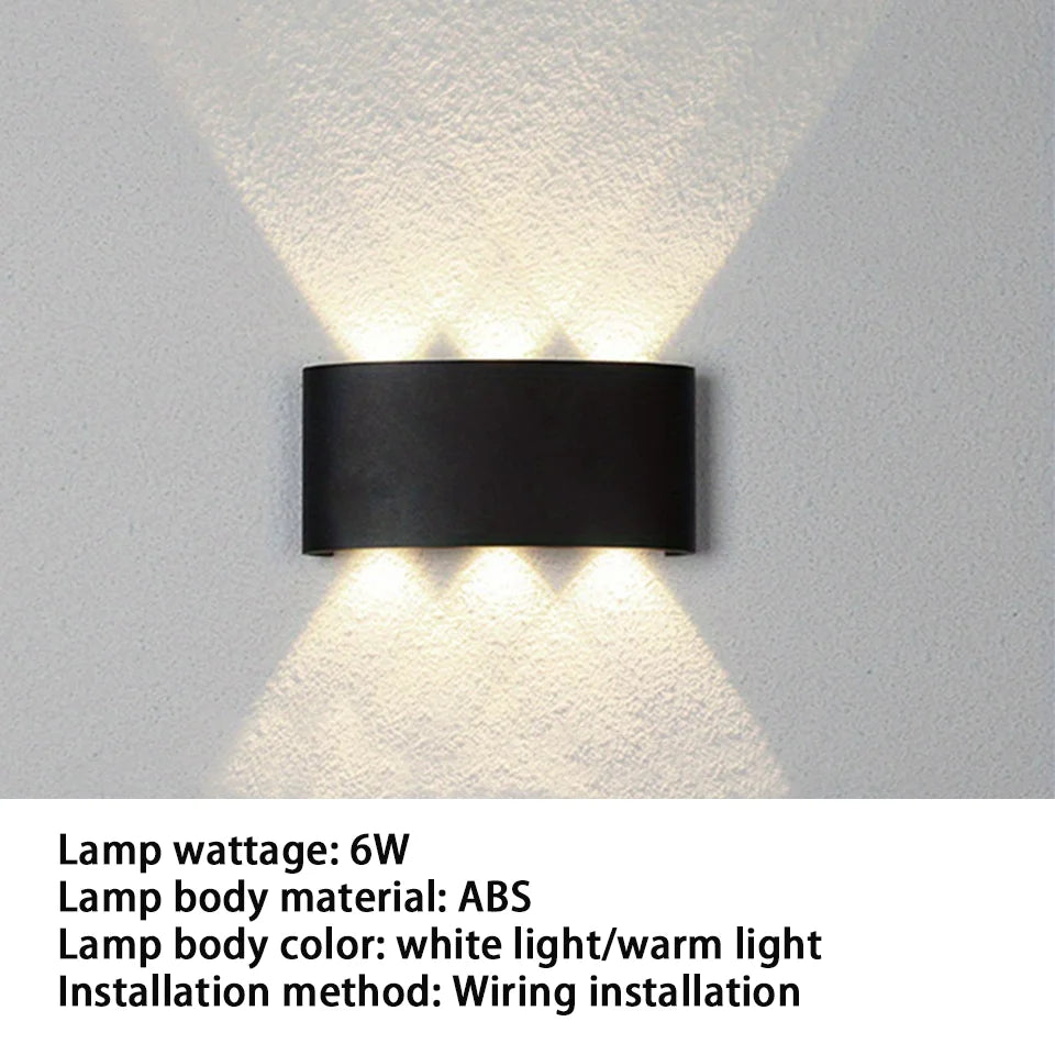 LED Wall Light Outdoor Indoor 2W 4W 6W 8W 10W AC85-265V Up Down White Black Modern Light For Home Garden Bedroom Corridor