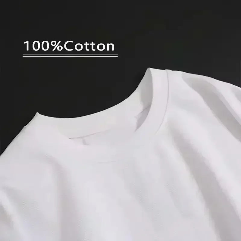 American High Street Retro English Sentence Print Loose and Comfortable Pure Cotton Short-sleeved T-shirt for Men and Women